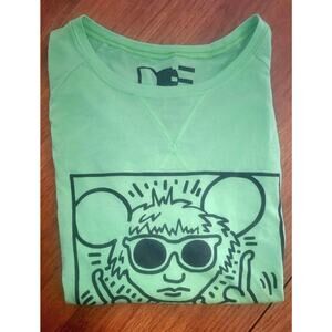 🌈 Vintage Authentic Keith Haring Andy Warhol Pop Art Andy Mouse Shirt Rare!!